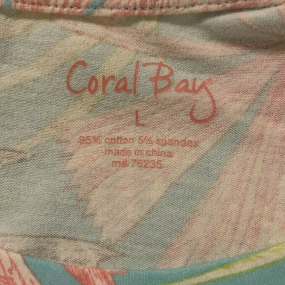 Coral Bay. Size Large. Embellished Short Sleeve T-Shirt. Rhinestones. B27 - Picture 5 of 5